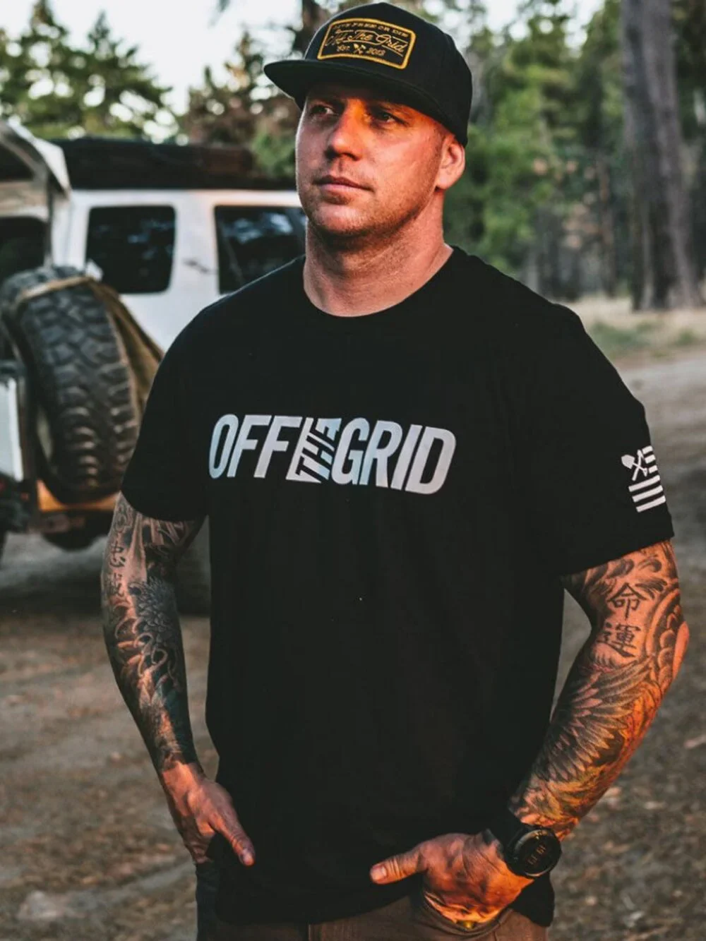 Off The Grid Surplus Off The Grid Solid Logo S/S Tee Shirt - Navy